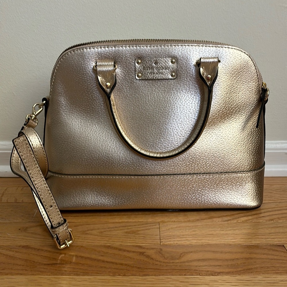 Kate Spade - Wellesley Rachelle Rose Gold Satchel crossbody - excellent conditon
